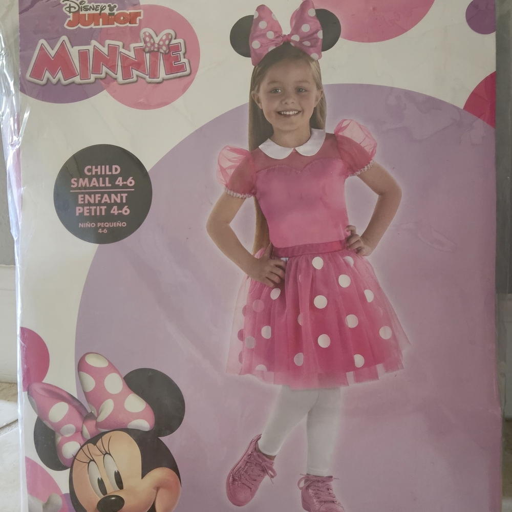 Disney Minnie Mouse Pink and White Costume for Kids